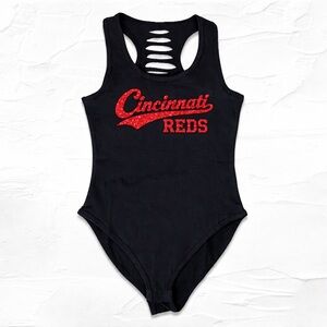 Red Glitter Baseball Team womens bodysuit, Red Team Gift, Baseball MOM